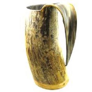 Vente en gros de corne faite à la main de Viking klaxon de service klaxon à boire vente à chaud produit de boisson tasse en corne pour la maison hôtel restaurant - Product Image 6