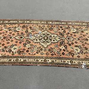 Turkish Vintage <b>Rug</b>, 3.1x9.8 ft <b>Rug</b>, Brown <b>Runner</b> Animal Print <b>Rug</b> - Product Image 3