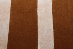 Wholesale Custom Hand Tufted Luxury Modern Geometric High Low Texture Eco Friendly Thin Pile Brown Peach Wool Tencel Area Rug - Product Image 2