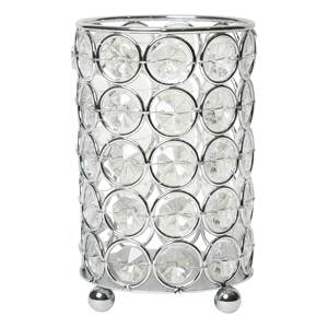 Supports votifs décoratifs de luxe en cristal de métal pour la maison et le décor de table de noël bougie votive en argent - Product Image 1
