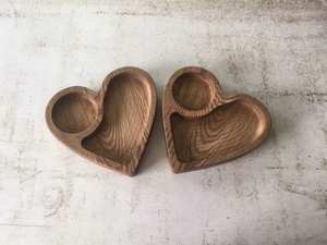 100% Premium Quality Polished Eco-Friendly Wooden <b>Heart</b> <b>Shaped</b> <b>Bowls</b> - Product Image 2