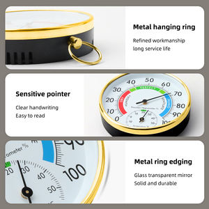 Yago Analoges Temperatur- und Feuchtigkeitsmessgerät, Batterieloser Mechanischer Hygrometer-Thermometer, für Innenräume zum Aufhängen an der Wand & Tischgebrauch - Product Image 6