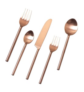 Ensemble de couverts en cuivre classique, nouveaux couverts en métal pour hôtel et restaurant, couverts en métal, fourchette et cuillère - Product Image 5