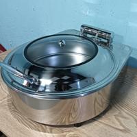 Matériel de restauration, ensemble de chauffe-plats pour buffet, chauffe-plats en acier inoxydable, électrique, 6L, contrôle de température numérique intelligent, utilisation pour les mariages