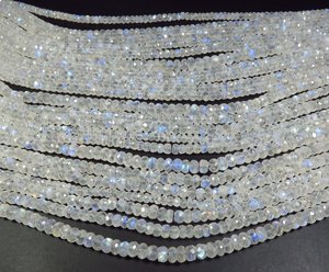 ลูกปัดหินสีรุ้งธรรมชาติขนาด14เส้น5-6มม. สีขาวเกรดเอริดเซ้นซ์อัญมณีอัญมณีหลวม - Product Image 2