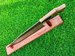 Magnifiquement conçu en bois lame en acier au carbone Camping couteaux de survie poignée facile à la main gaine en cuir coupe personnalisable. - Product Image 6