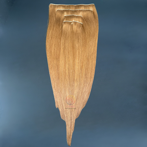 Extensión de cabello humano 100% al por mayor #3 Color 20 pulgadas Textura recta natural DD Grosor Clip en extensión de cabello - Product Image 5