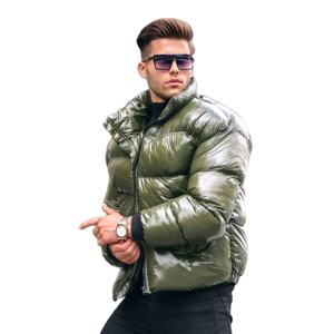 Chaqueta acolchada de burbujas para hombre, chaqueta de plumón brillante con logotipo personalizado, abrigos de plumón de la mejor calidad OEM con logotipo para hombre - Product Image 1