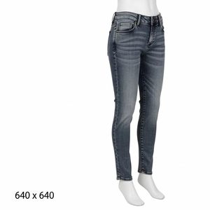 Pantalones Vaqueros de Mezclilla Lavados Metálicos de Secado Rápido con Spandex, Algodón Elástico, Ajuste Duradero, Ropa Casual de Moda para Hombres y Mujeres - Product Image 2
