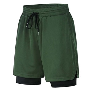 Nouveau short de course de performance élégant Support de compression évacuant l'humidité avec poche à fermeture éclair pour les bas actifs de gymnastique et d'entraînement - Product Image 1