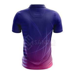 เสื้อยืดโปโลพิมพ์ลายโลโก้อย่างมีสไตล์เสื้อกอล์ฟผ้าคอตตอนแบบถักระบายอากาศได้สำหรับ100% - Product Image 2