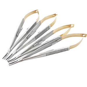 1 Pieza de Pinzas de Castroviejo Profesionales para Implantes Dentales, Cirugía y Ortodoncia, Porta Agujas, Alicates Manuales, Herramientas de Odontología - Product Image 6