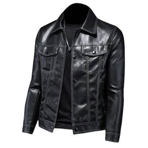 Chaqueta de cuero para hombre personalizada de calidad más popular, chaqueta de cuero para moto de alta calidad hecha en Pakistán para hombre - Product Image 3