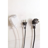 Colgadores Adhesivos de Pared, Portátiles, Impermeables, Multiusos, Gancho de Plástico Transparente, Organizador de Cables