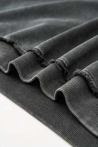 Nuevas sudaderas con capucha de lavado ácido para mujer, Sudadera con capucha de manga larga de algodón 100% de peso pesado de gran tamaño con hombros Caídos para ropa informal - Product Image 5