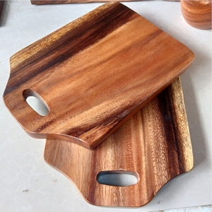 Planche à découper en bois d'acacia écologique personnalisée, vente en gros, grande planche à pain, planche à charcuterie avec poignée pour la cuisine - Product Image 5