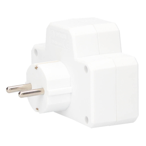 Adaptateur 2 prises Schuko avec interrupteur, double prise frontale avec interrupteur 2 x 16A avec protection pour enfants, MAX 3680W - Product Image 4
