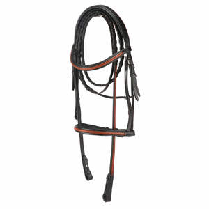 Caballo trenzado Cavesson Noseband Brida Cuero genuino Caballo Brida Fabricante - Product Image 3