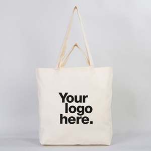 Sac fourre-tout en coton imprimé personnalisé, réutilisable, à double poignée, 19L x 16H x 4P, sac de courses moyen, lettres thermocollées pour produits alimentaires - Product Image 2