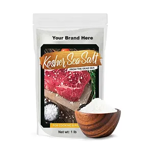 Kosher Label pribadi garam dapat dimakan 1lb bahan masak Premium dibuat di logo kustom AS