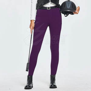 กางเกงขี่ม้าแบบยืดได้สำหรับผู้หญิงกางเกงรัดรูปสำหรับขี่ม้ามีกระเป๋าสวมใส่สบายพร้อมที่นั่งซิลิโคนกันลื่น - Product Image 2