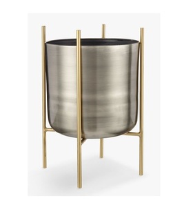 Recién llegados, decoración de Mesa para el hogar y la Oficina, maceta chapada en oro de Metal, maceta con soporte de diseño único, maceta para decoración del suelo del hogar - Product Image 3