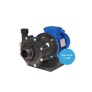 Bomba de accionamiento magnético de plástico, modelo HTM 15 PP con motor 1,1 kw IEC 80 B 2P, hecho en Italia - Product Image 1