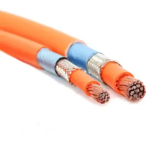 High Voltage 50mm DC copper Cable shield HVIL car cable automotive wire 50mm 70mm 90mm AC1000V DC1500V 125C for Electric Vehicle