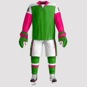 Conjunto de ropa deportiva de hockey sobre hielo de secado rápido de poliéster personalizable cómodo con uniformes de hockey sobre hielo por sublimación de nombre de equipo - Product Image 2