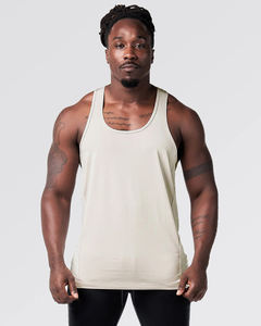 Débardeur de fitness respirant avec logo personnalisé pour hommes, gilet de gymnastique en polyester à séchage rapide, gilet de gymnastique uni avec options de taille plus, option OEM - Product Image 1