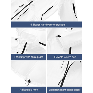 Vêtements d'hiver sur mesure en gros, vestes d'extérieur, logo personnalisé, coupe-vent imperméable, manches longues, veste softshell pour hommes - Product Image 5