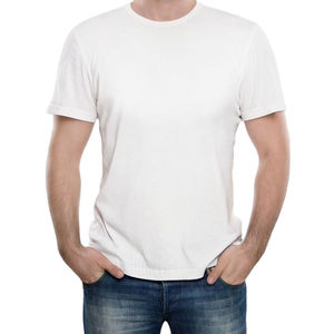 Camiseta de algodón para hombre logotipo personalizado diseño liso manga corta talla grande cuello redondo ropa informal al por mayor - Product Image 1