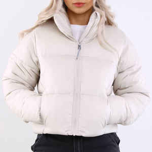 Wholesale Rates Best Sale Winter Short Body Women's <b>Jackets</b> 2026 Customize Style Long Sleeve <b>Cropped</b> Women Puffer <b>Jacket</b> - Product Image 4