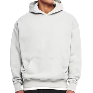 Wholesale Winter Wear 100%Cotton Heavyweight Thick Hoodies Custom Print logo Design Oversized Drop Shoulder Blank Hoodie <b>for</b> <b>Men</b> - Product Image 1
