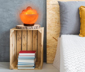Bol à sel de l'Himalaya, lampe en sel naturel, bol décoratif fait main, éclairage de table, lumière chaude, accent d'intérieur pour la maison - Product Image 1