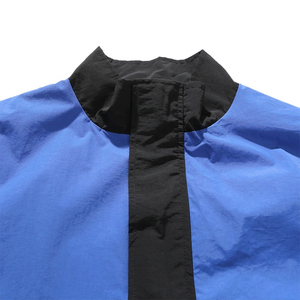 Vente en gros Veste coupe-vent en polyester avec logo personnalisé pour hommes Style vintage High Street col montant imperméable pour hommes OEM - Product Image 4