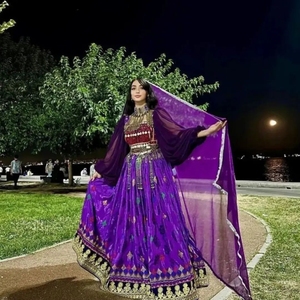 Vestido Kuchi étnico tribal Banjara de buen aspecto, vestido tradicional multicolor de fiesta Kuchi afgano/Pakistán, vestido Kochi 5508 - Product Image 3