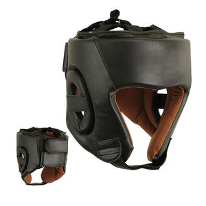 Casque de boxe Thai Fighting Gear professionnel de haute qualité avec protège-dents en cuir et PU Kick Boxing Head Gear - Product Image 1