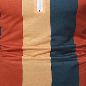 Men's Color Blocked Striped Short Sleeve Knitted Polo <b>Shirt</b> Casual Zipper <b>Collar</b> Design - Product Image 6