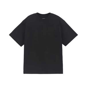 T-shirts en coton jersey à manches courtes et col rond, décontractés, classiques d'été, anti-rétrécissement, effet délavé à l'acide, avec bordure contrastante - Product Image 1