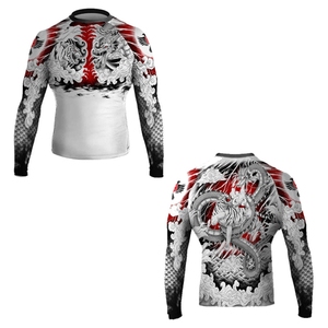 Vêtements pour hommes Compression Manches longues Rash Guard Vente en gros Haute qualité Adultes Rash Guard Protection solaire Fitness Wear Rash-Guard - Product Image 5