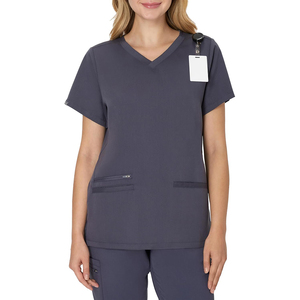Veste de gommage médicale pour femmes de qualité supérieure soins infirmiers professionnels fermeture éclair léger Durable poches confortables toile 100% - Product Image 1