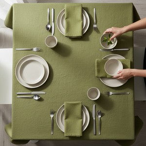 Premium 100% Cotton Luxury <b>Tablecloth</b> 140x180cm Soft Texture Durable Fabric Eco-Friendly Washable Elegant Dining Decoration - Product Image 4