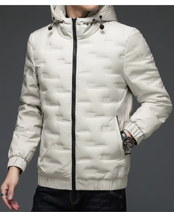 Hiver Nouveau épaissi extérieur à capuche décontracté hommes 100% polyester matelassé veste OEM avant vêtements de travail mode - Product Image 6