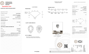 Diamante cultivado en laboratorio con forma de pera de 1,50 quilates I Color VS2 Clarity IGI Piedra certificada 547259583 - Product Image 5