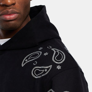 เสื้อฮู้ดผ้าฝ้าย100% สำหรับผู้ชายทรงเข้ารูปปกติมีซิปงานปักลายด้วยหินเป็นมิตรกับสิ่งแวดล้อม300กรัมฤดูใบไม้ร่วง - Product Image 4