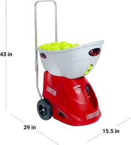 Nueva máquina lanzapelotas de tenis Lbster Sports Elite One con batería, lanzamiento de esquina a esquina, topspin y backspin 60 °   Duración de 4 a 8 Horas - Product Image 2