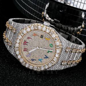 Montre mécanique élégante avec cadran jaune, acier inoxydable, verre saphir, bracelet en cuir, sport, résistante à l'eau, unisexe - Product Image 5
