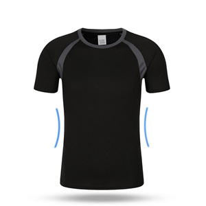 Camiseta de secado rápido en blanco con logotipo personalizado, camiseta unisex de sublimación de poliéster con manga raglán, Camiseta deportiva transpirable para hombre - Product Image 2