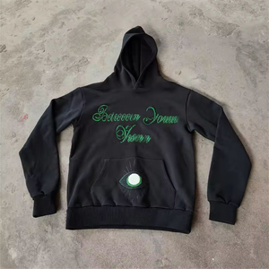Men's Lightweight 100% Cotton Custom Solid Two-Piece Street Wear Fleece Sweatsuit Regular Tracksuit Winter Printed OEM Service - Product Image 2